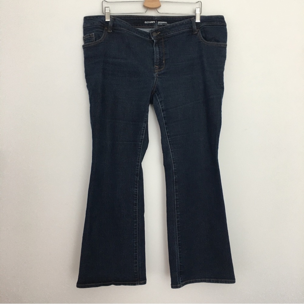 OLD NAVY Original Mid-Rise Dark Wash Women’s size 20 Short Blue Denim Stretch
